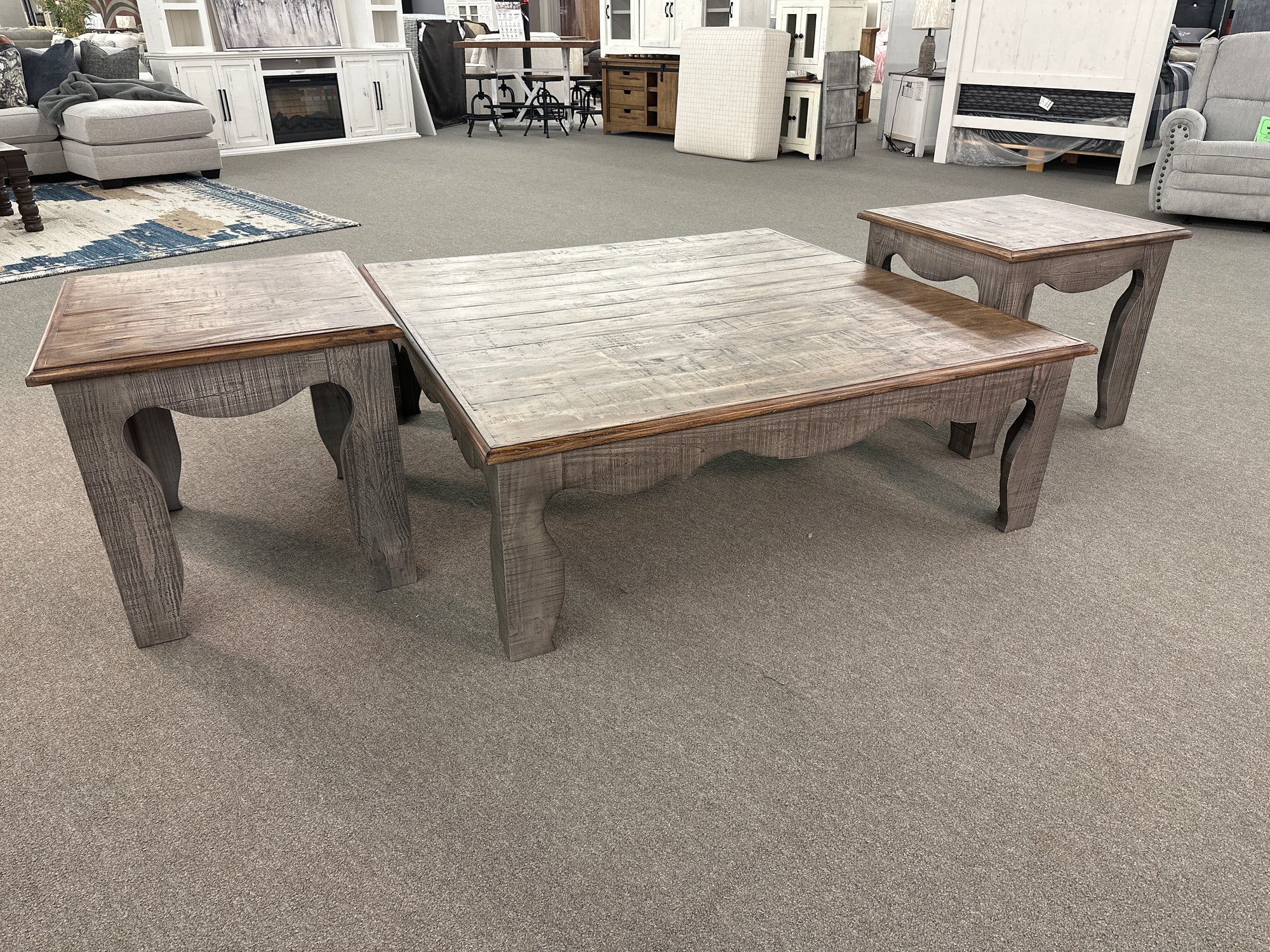 WCL-443 FI-J Cocktail with 2 WCL-444 FI-J End Tables (3pc Set)