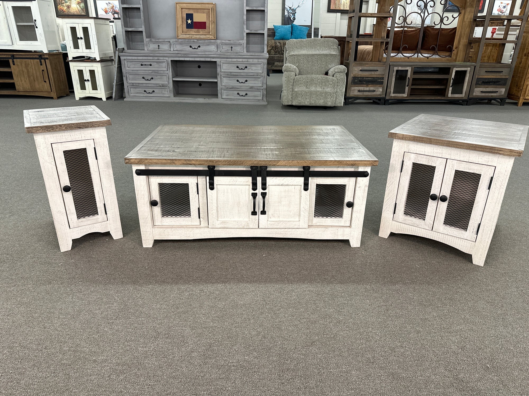 WDA-2138 Church 4 Door Cocktail Table Set