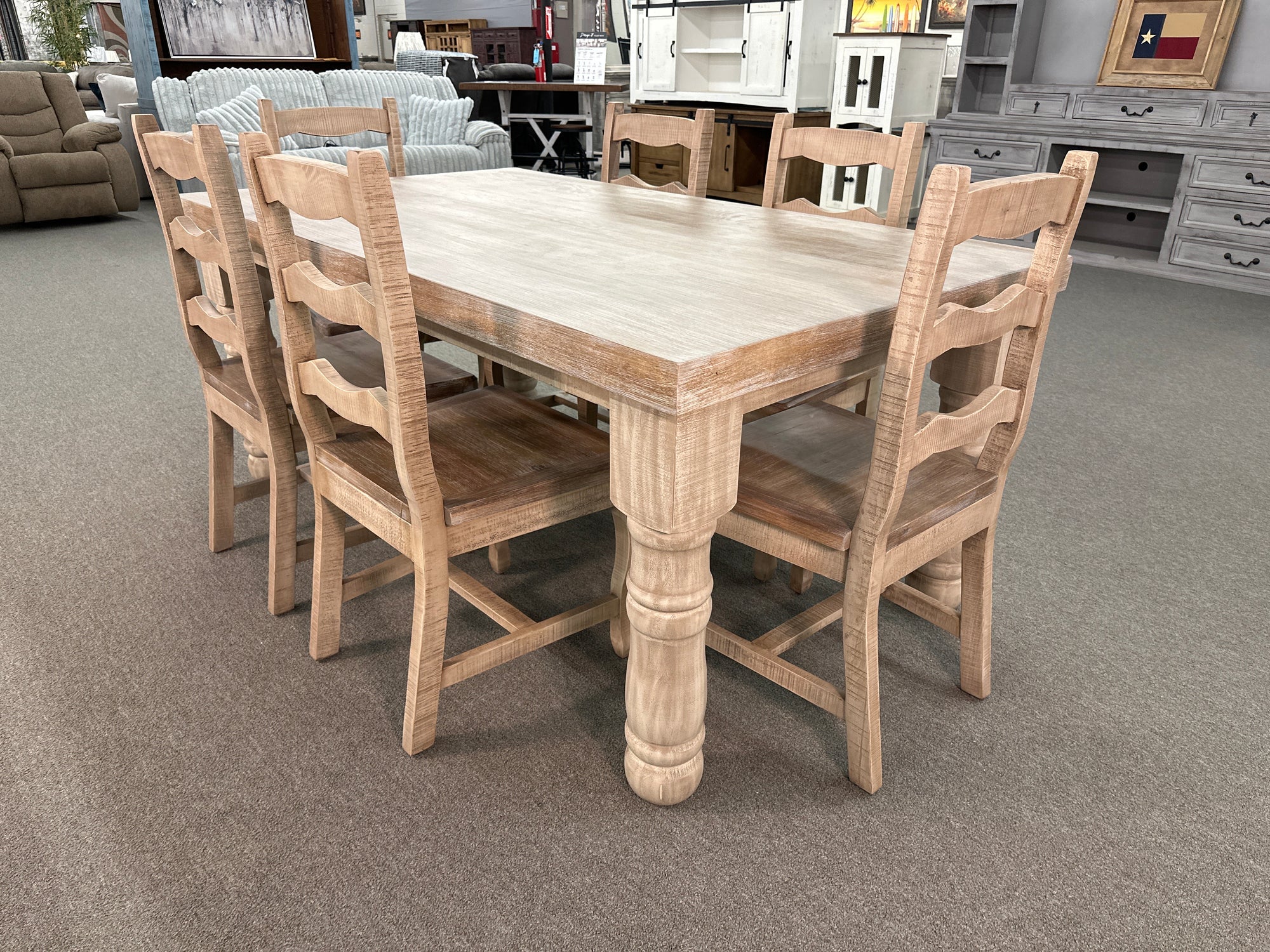 Mes83 FI 6’ Table with 6 Chairs