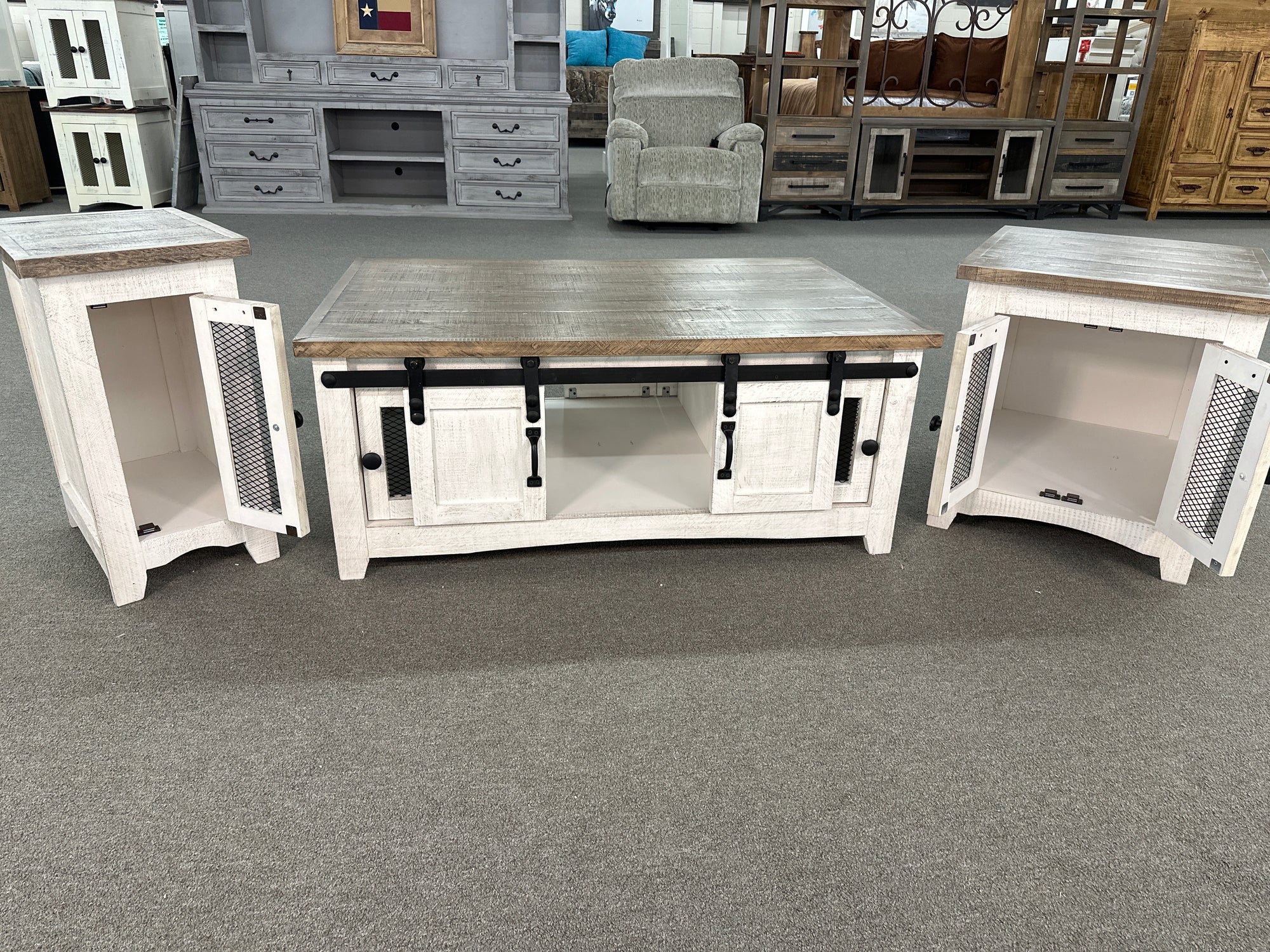 WDA-2138 Church 4 Door Cocktail Table Set