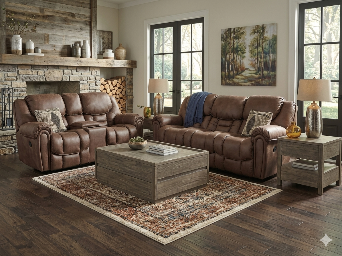233 FI-HS Reclining Sofa With Rocking Loveseat