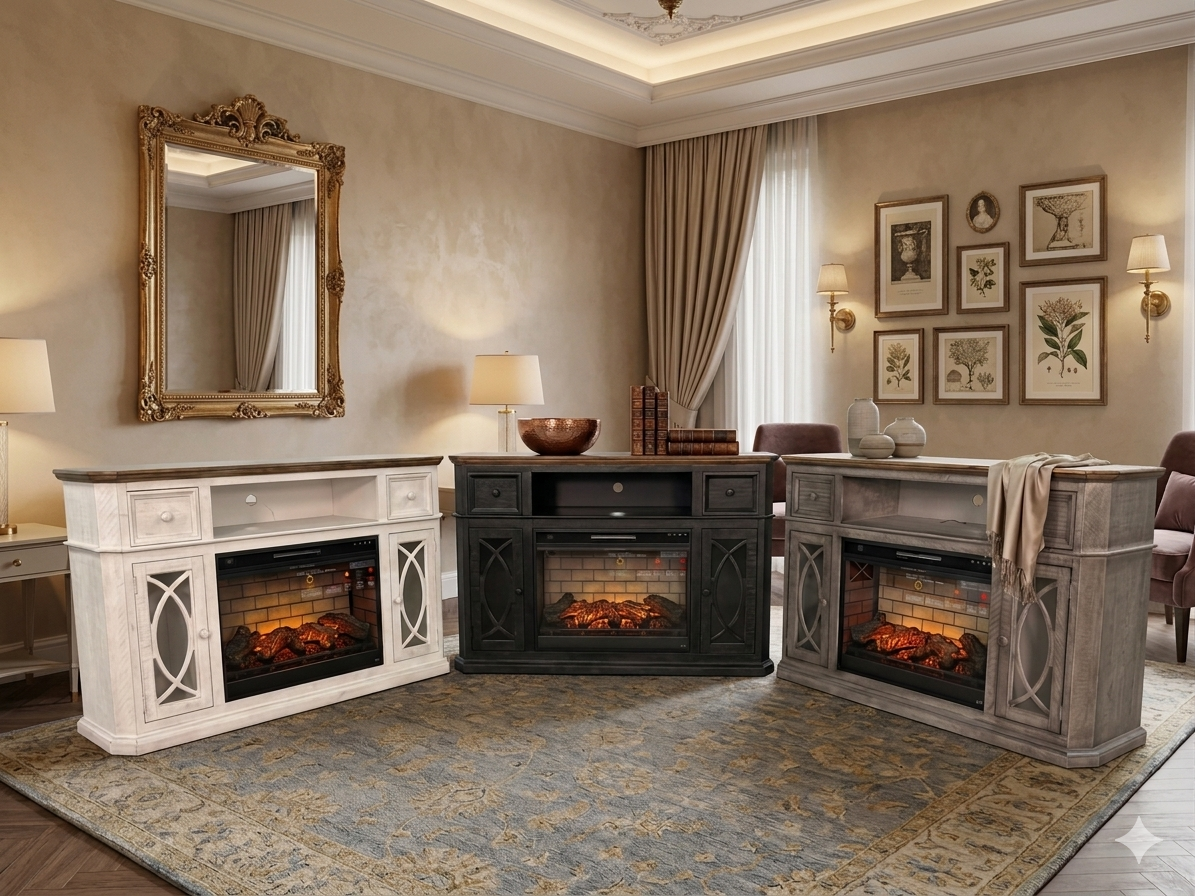 WDA-319 Fish Fireplace Console