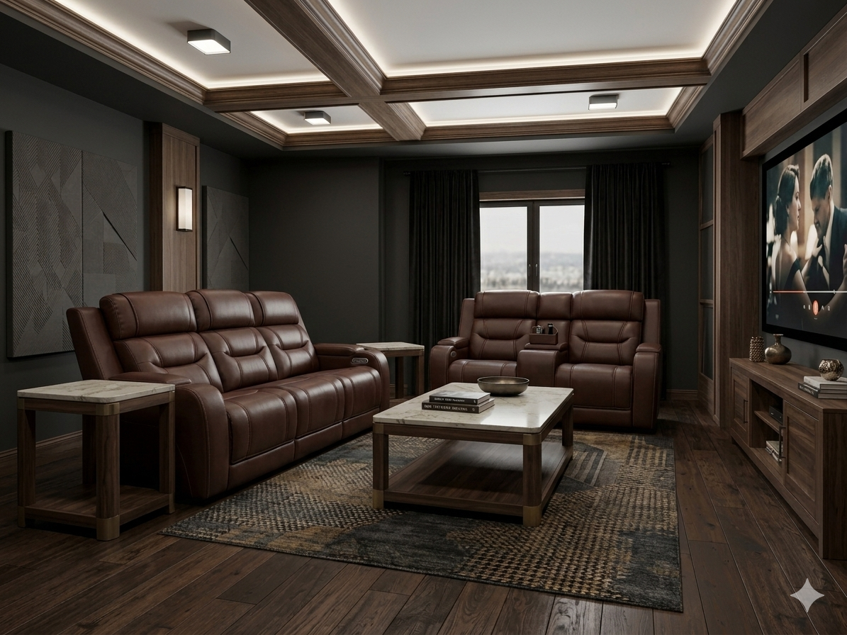 PCU227-FI-A Leather Zero Gravity Reclining Sofa & Loveseat W/Audio System - BLOWOUT SALE