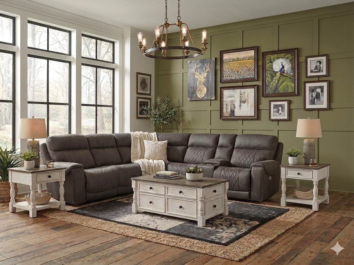 348 FI-A Reclining 6PC Sectional