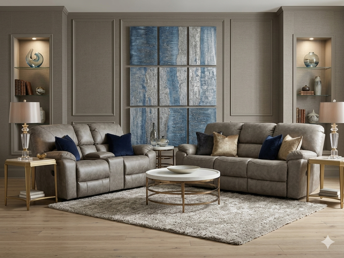321 FI-HS Manual Reclining Sofa & Rocking Loveseat