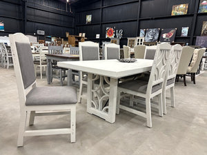 Tosky FI-M Trestle Table and Six Chairs
