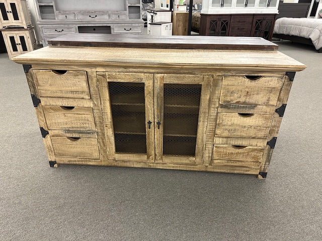 Jon421-4FI TV Stand with Mess Doors and Drawers 70in