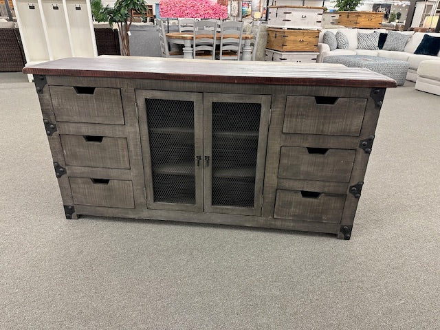 Jon421-4FI TV Stand with Mess Doors and Drawers 70in