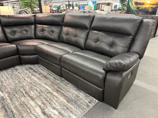 U544 FI-A 6Pc Leather Reclining Sectional