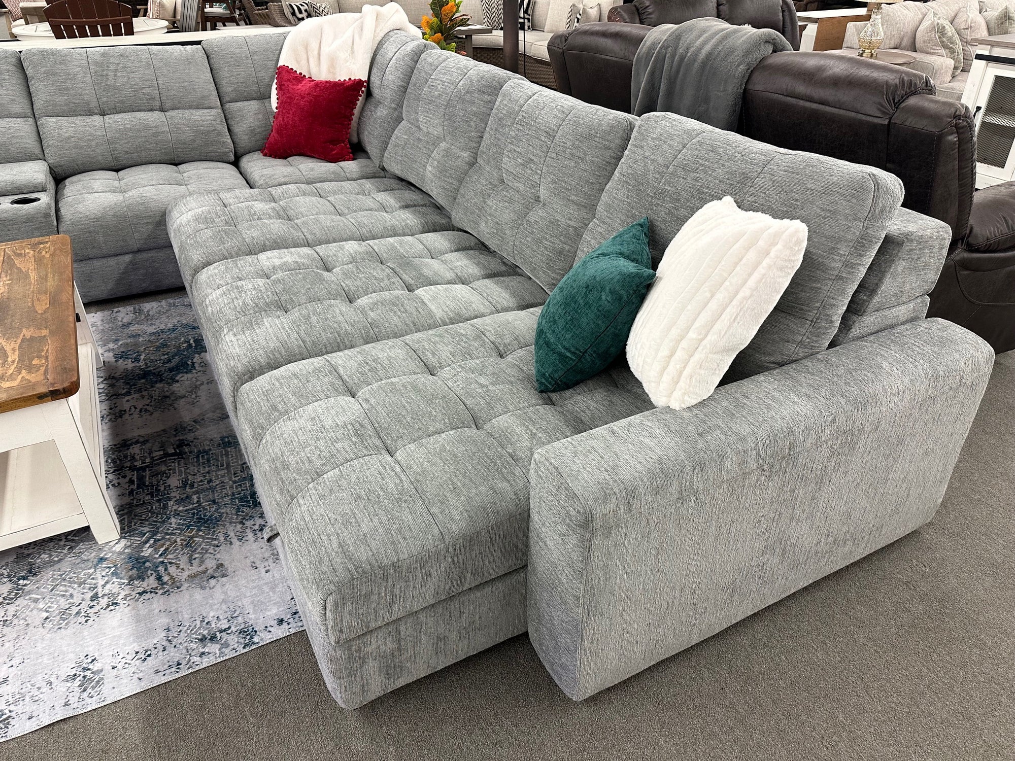 91663 FI-CHM 7 PC Sliding Power Sectional w/ Storage Chaise