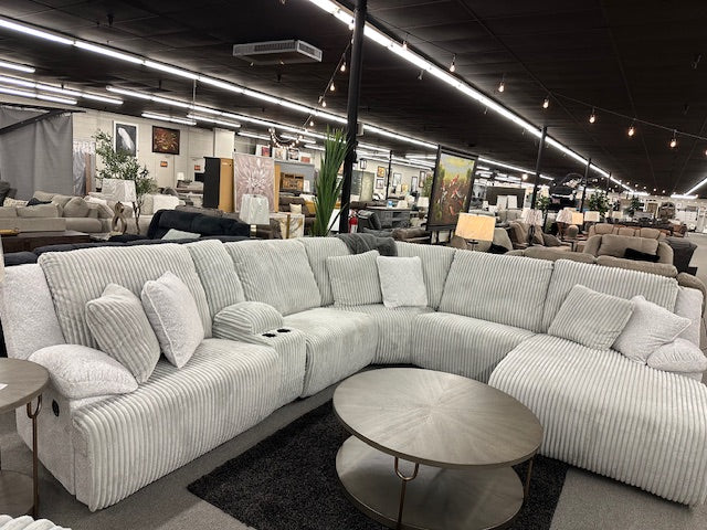 038-FI-A Reclining Corded Fabric 6pc Sectional
