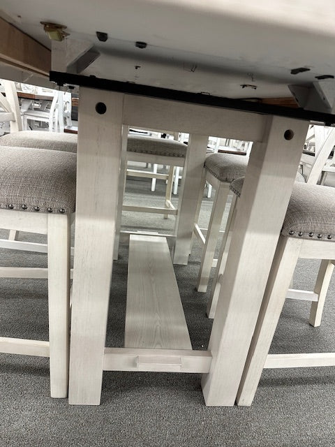 D753 Counter Height Dining Table Set W/Double Leaf