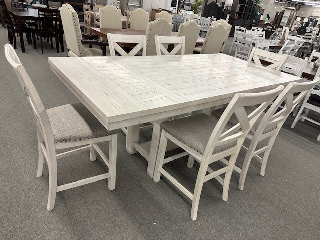 D753 Counter Height Dining Table Set W/Double Leaf