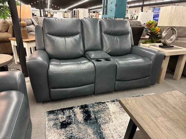 PCU232 FI-A Leather Power Reclining Sofa & Loveseat W/Adjustable Headrest