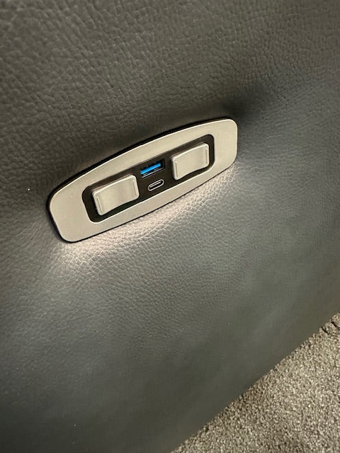 PCU232 FI-A Leather Power Reclining Sofa & Loveseat W/Adjustable Headrest