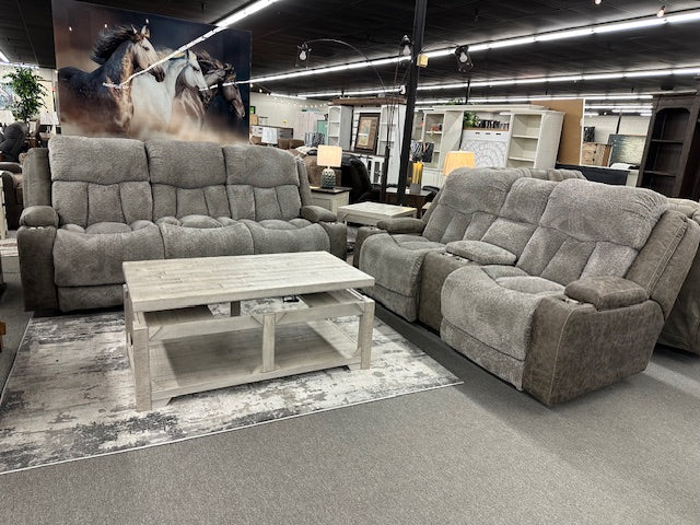 763 FI-F Powered Reclining Sofa & Loveseat W/Drop Down table & wireless Charging & Massage