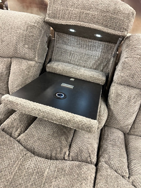 763 FI-F Powered Reclining Sofa & Loveseat W/Drop Down table & wireless Charging & Massage