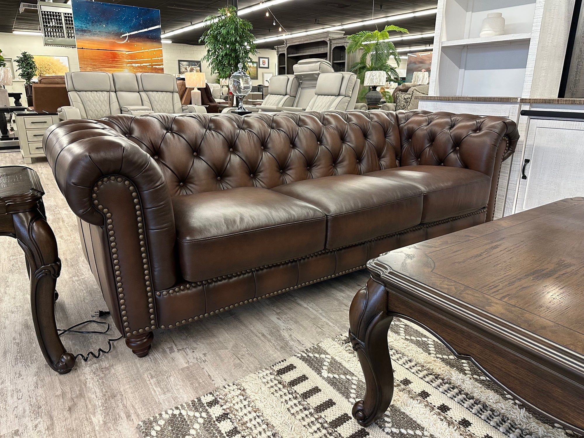 77096 FI-HL Leather Sofa & Lovesseat