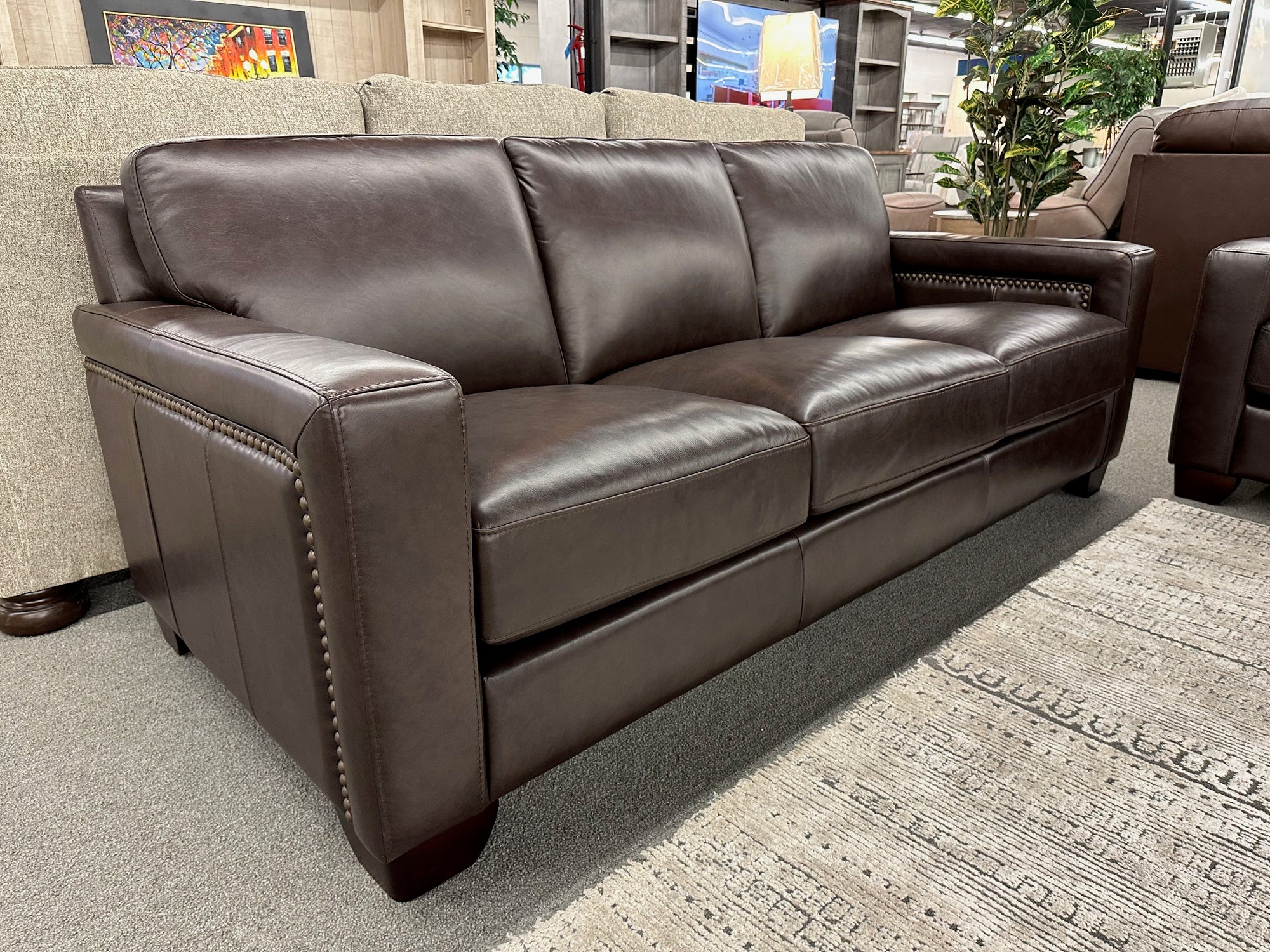 8469 FI-HY Leather Sofa and Loveseat