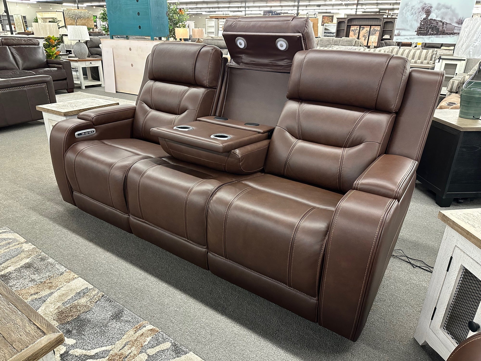 PCU227-FI-A Leather Zero Gravity Reclining Sofa & Loveseat W/Audio System - BLOWOUT SALE