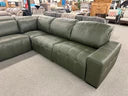 504 FI-CnJ 6pc Italian Leather Power Reclining Sectional