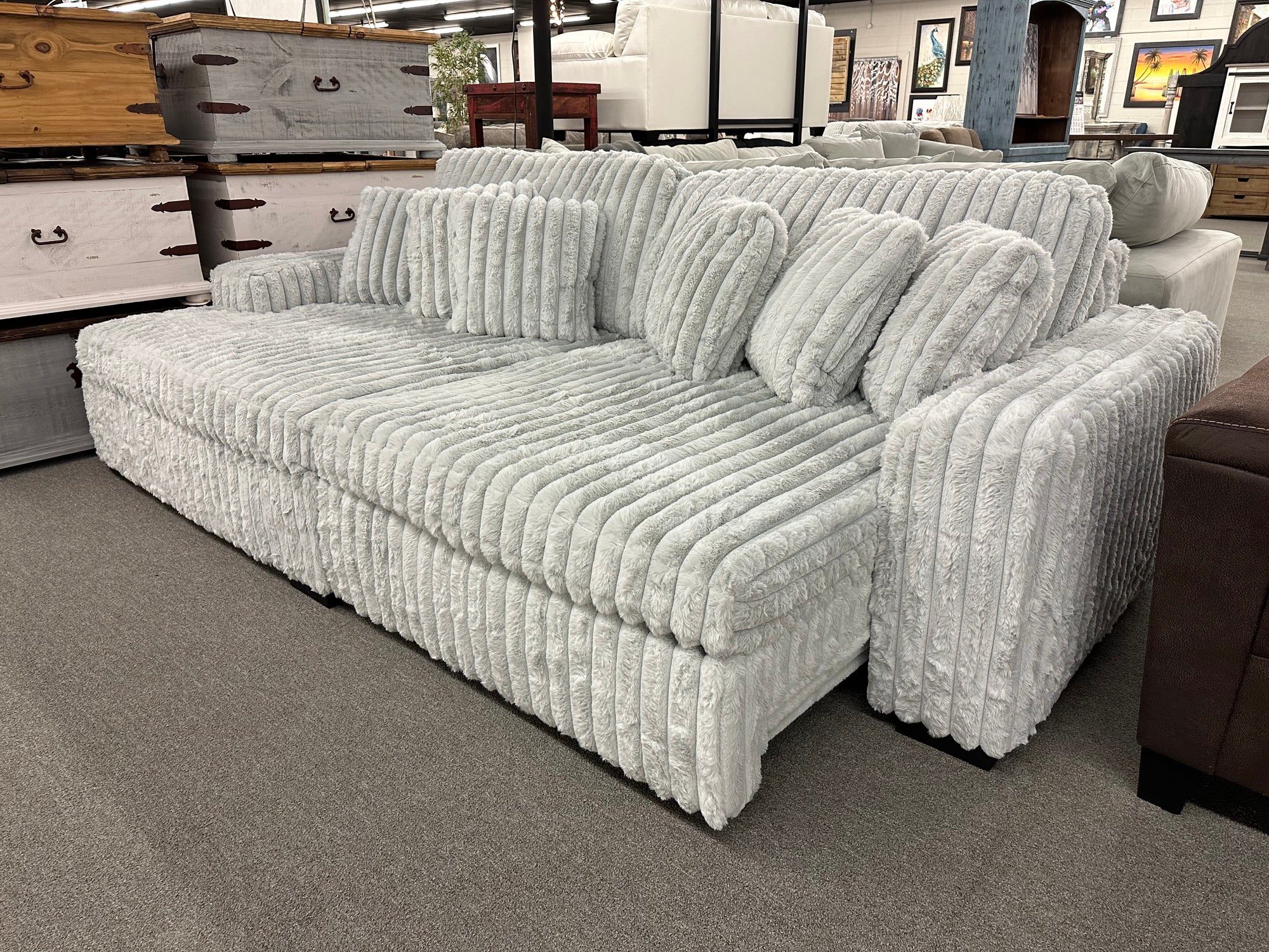 91497 FI-A 2pc Sofa Sectional w/ Sliding Chair