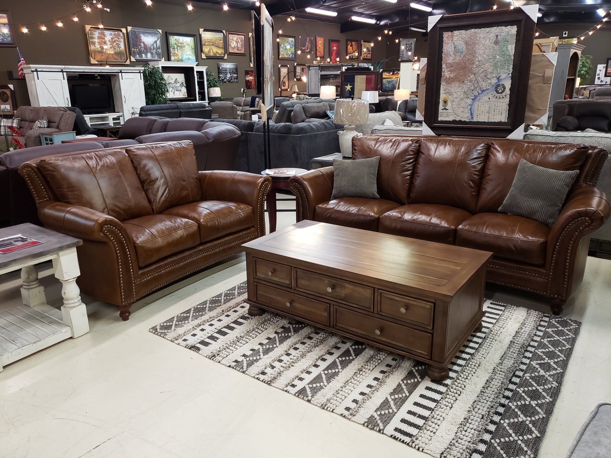 3340 FI-LI Italian Leather Sofa and Loveseat