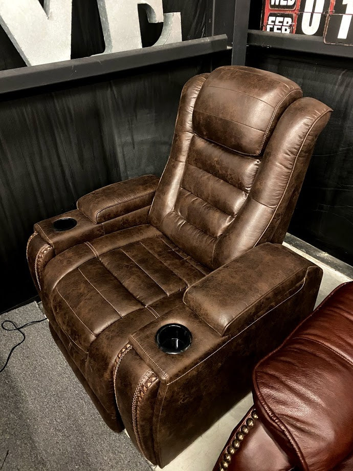 496 FI-A Power Recliner with Adjustable Headrest