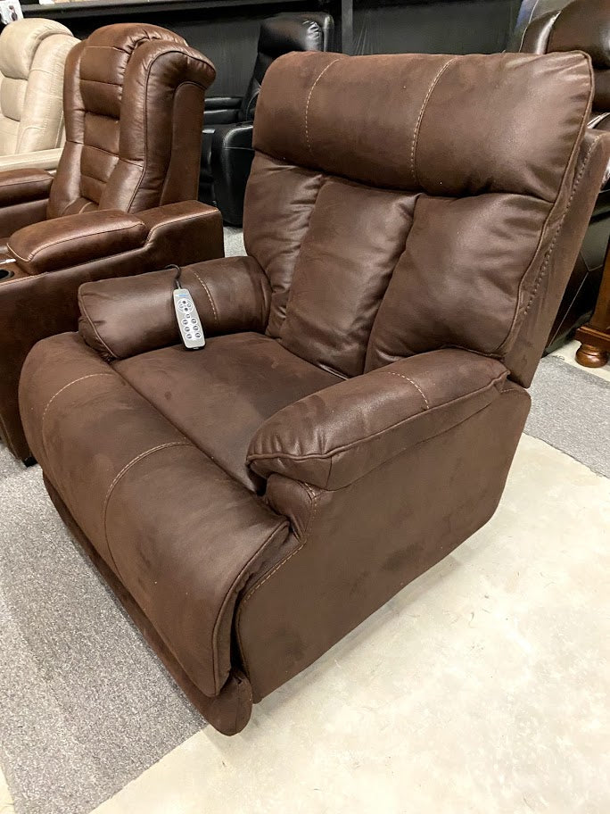 5890 FI-CNJ Powered Lay Flat Recliner with Powered Headrest, Heat, Massage and Extended Ottoman