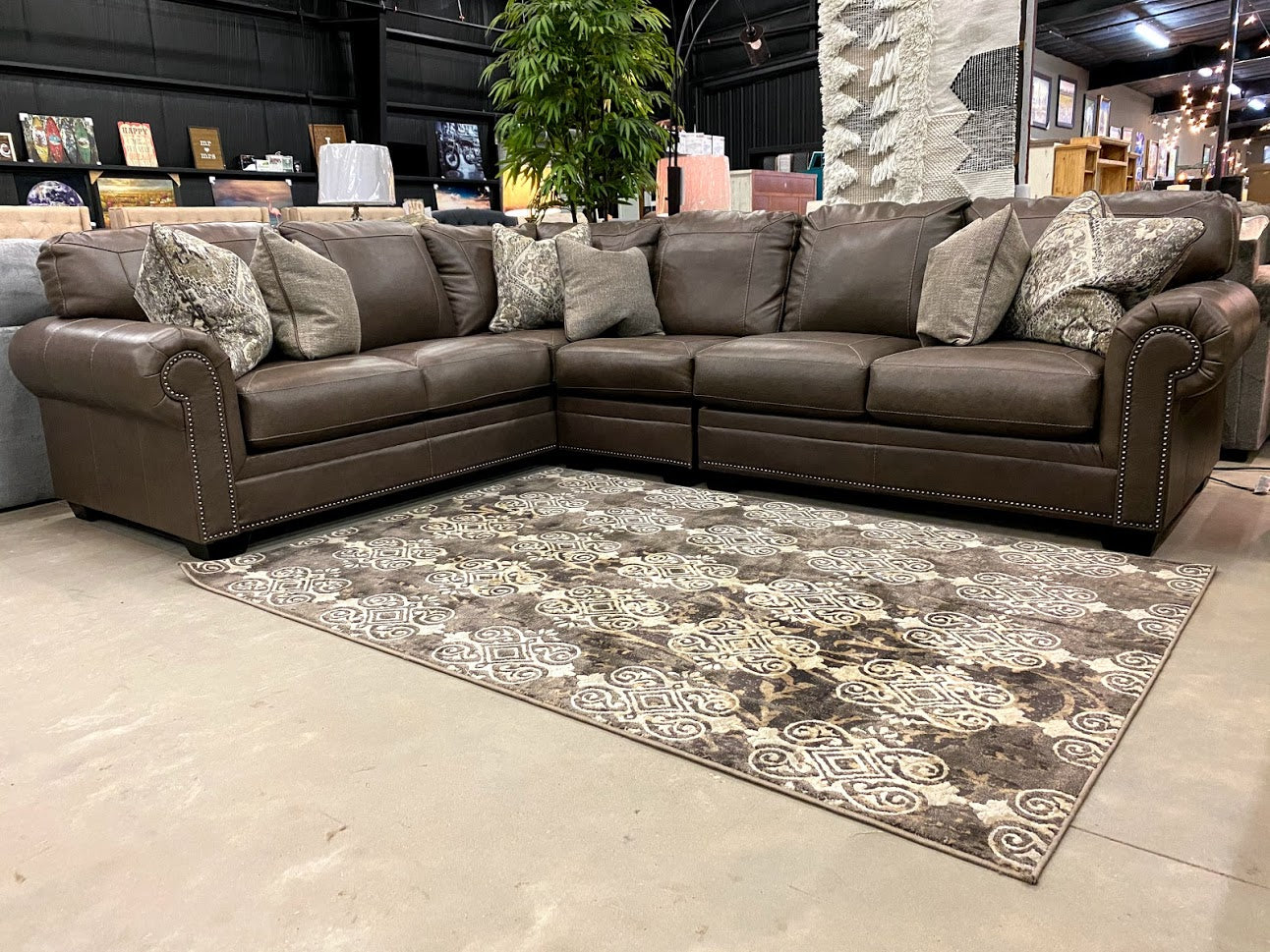 698 FI-A Leather Sectional