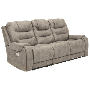 931 FI-A Powered Sofa Loveseat with Adjustable Headrest and Extended Ottoman