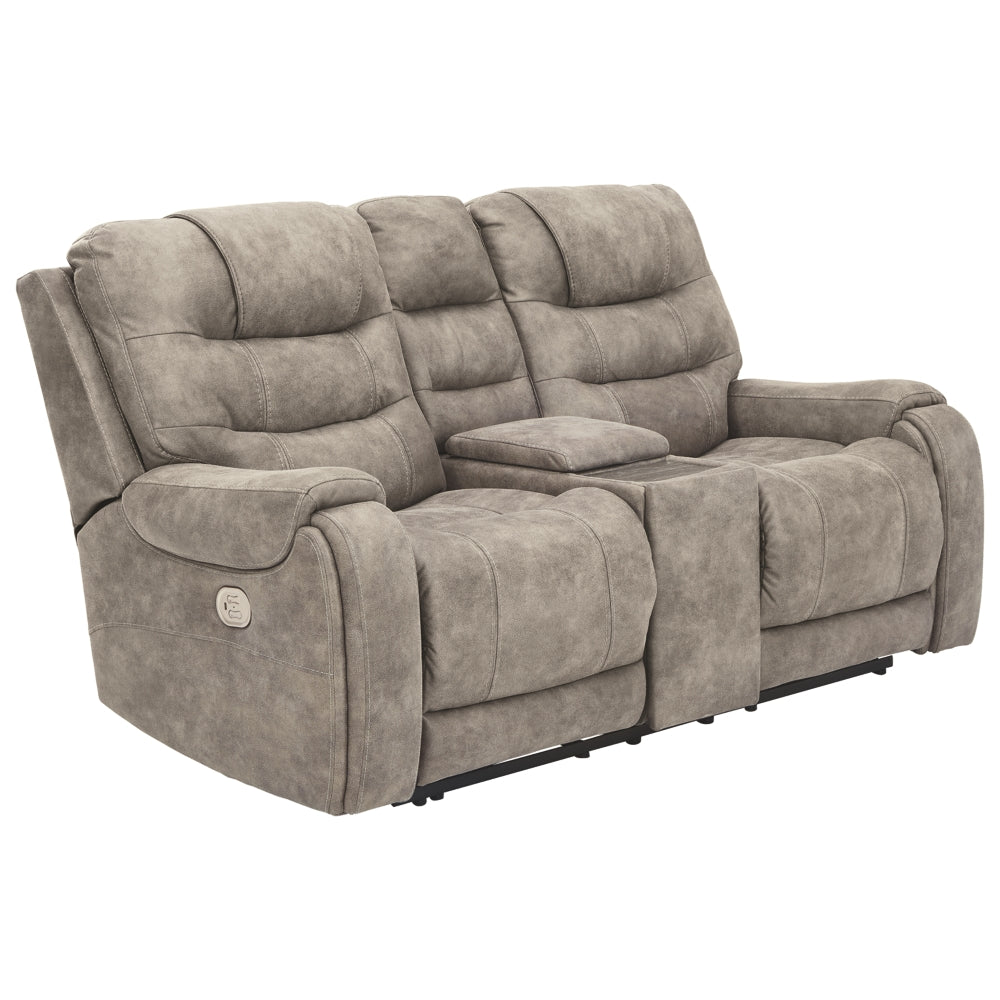 931 FI-A Powered Sofa Loveseat with Adjustable Headrest and Extended Ottoman