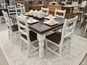 JonMes83A FI-M Nero White Table with 6 Chairs