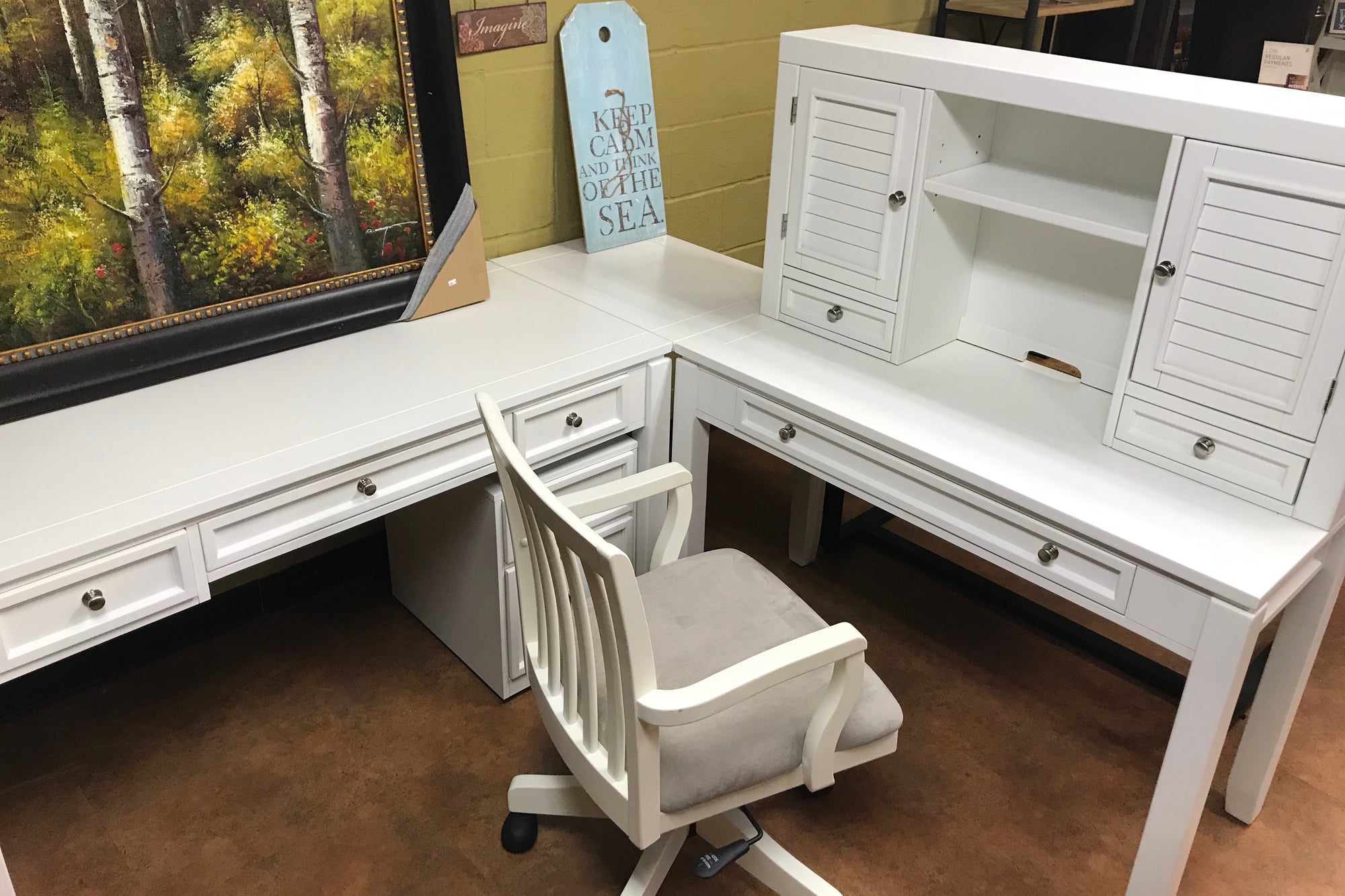 BOC 458-486 FI-PH White Desk Set