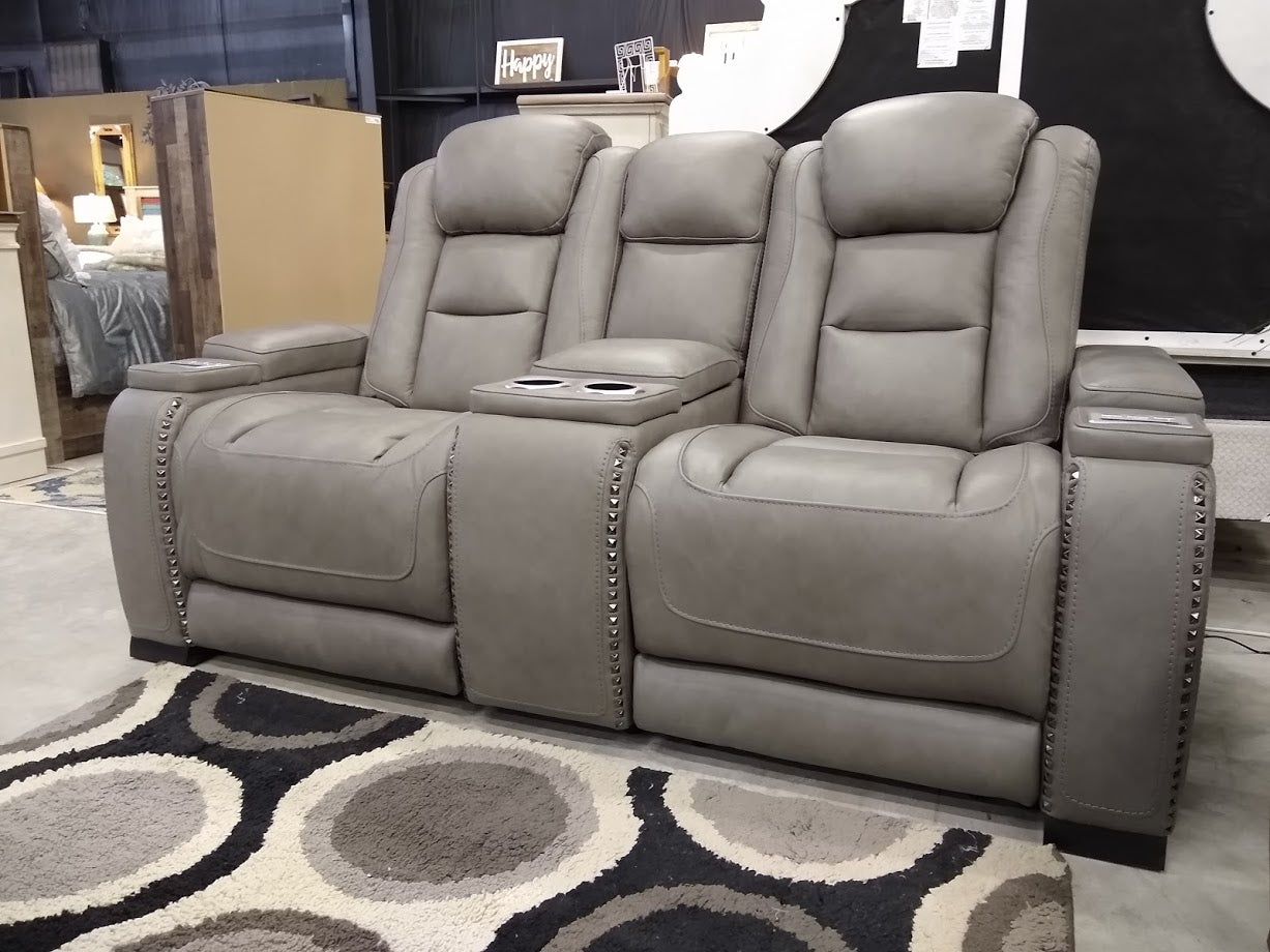 U964 FI-A Leather Reclining Sofa and Loveseat w/ PWR Adj. Headrest and Lumbar plus Wireless phone charger