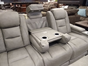 U964 FI-A Leather Reclining Sofa and Loveseat w/ PWR Adj. Headrest and Lumbar plus Wireless phone charger