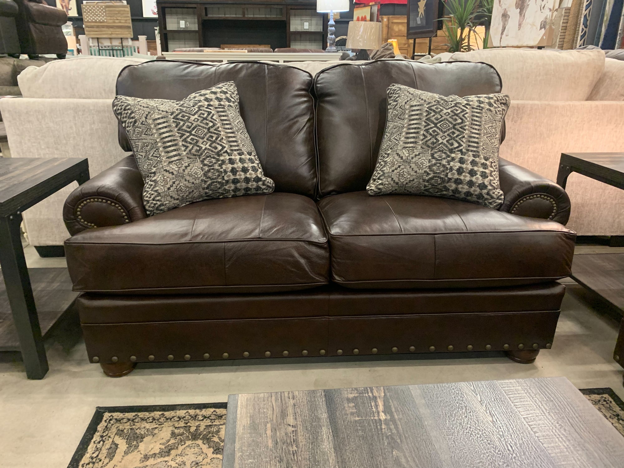 6352 FI-CNJ Top Grain Italian Leather Sofa and Loveseat