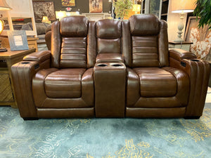 U391 FI-A Leather Powered Sofa and Loveseat with Heat and Massage