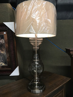 Lamp Glass with Brushed Nickle Base