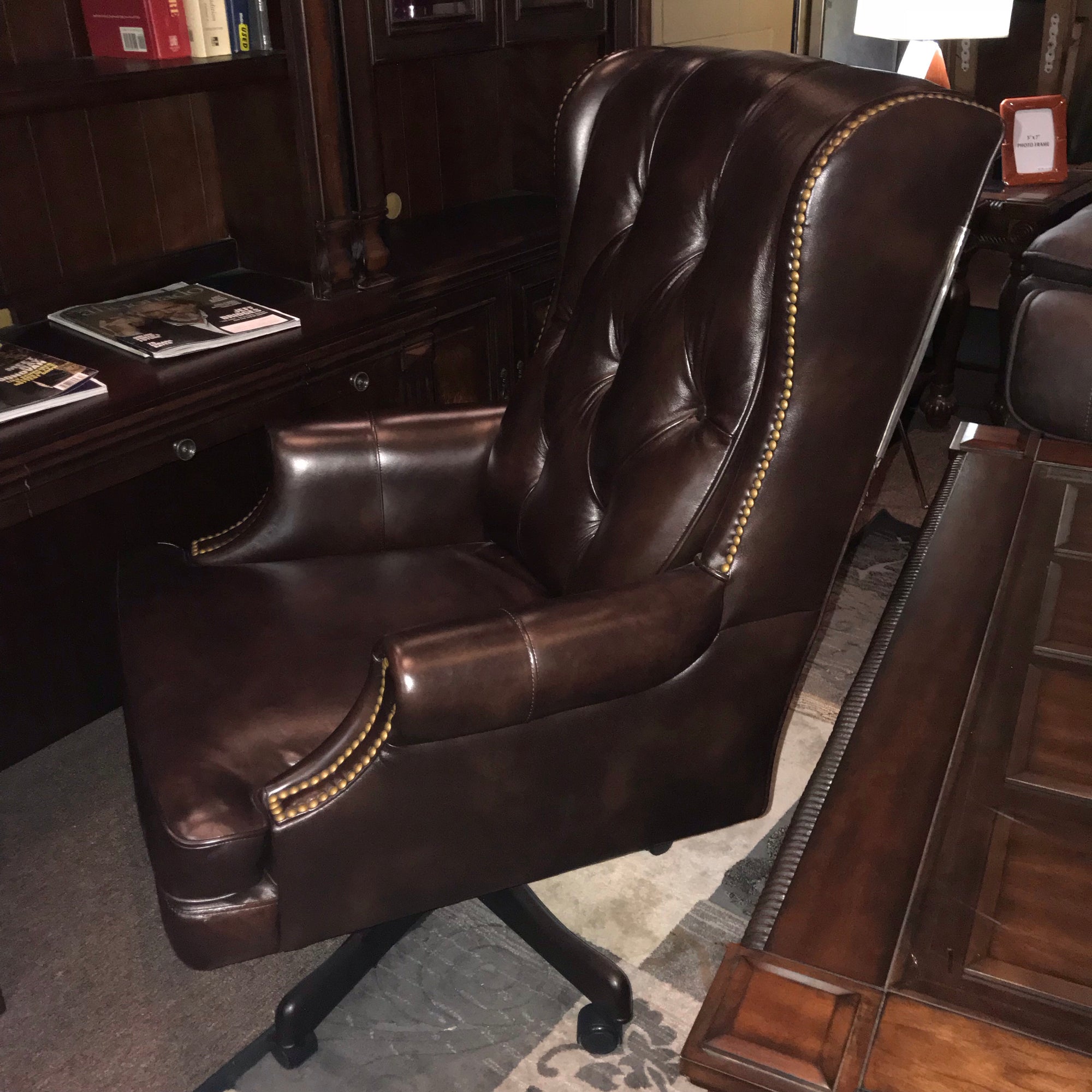 Corsica Brown Leather Office Chair - PH