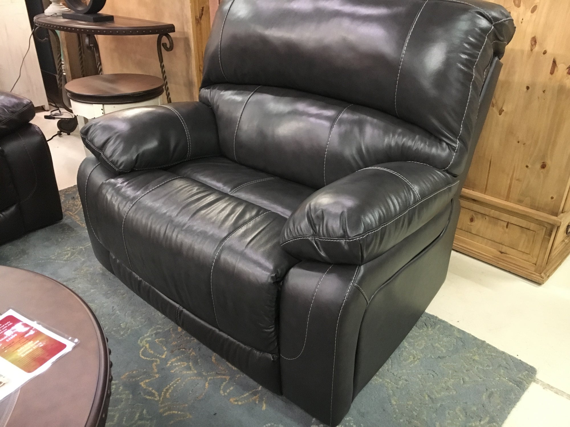 U635 FI-A Leather Tall Back Powered Sofa and Loveseat with Adjustable Headrest