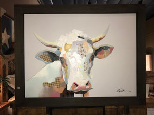 Cow Mosaic in Frame