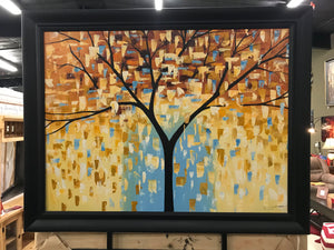 Framed tree with leaves Oil on Canvas Art
