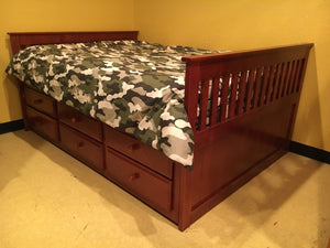 214 FE FI-D Full Missions Bed w/Trundle and Drawers