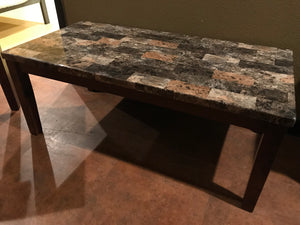 T269FI-A 3 Table Set Faux Marble Brown
