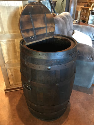 ZCINC-213 Whiskey Barrel Trash Can