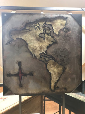 Metal Compass and Americas Art