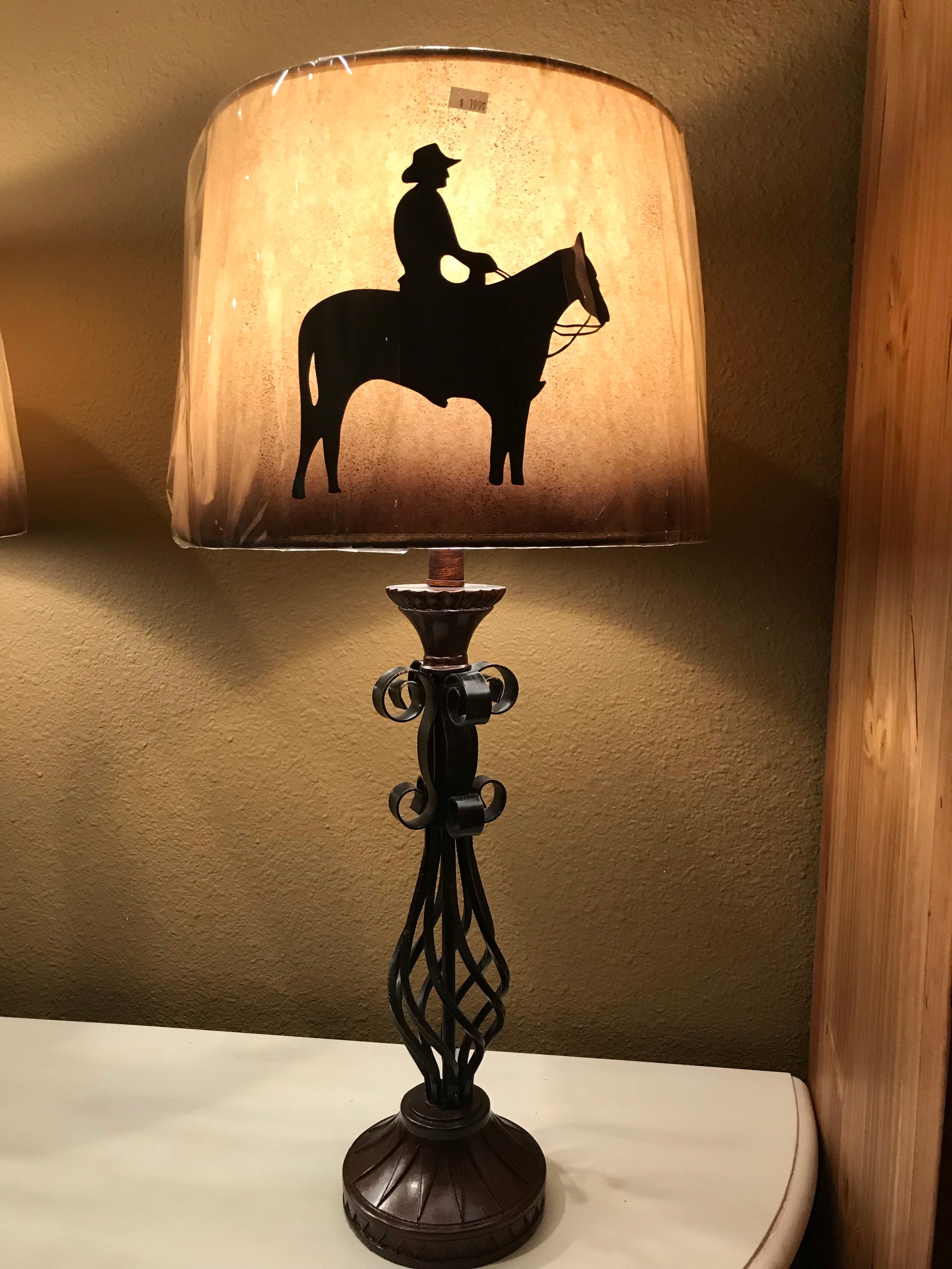 Lamp Cowboy On Horse