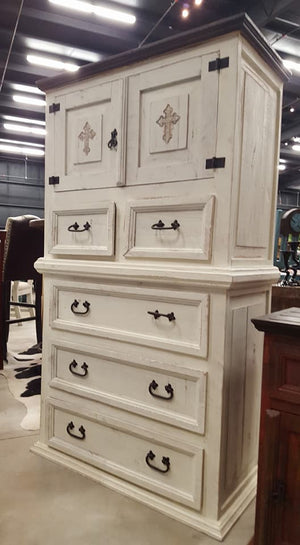 WHTCRSS FI-M White Cross Queen Bedroom Set
